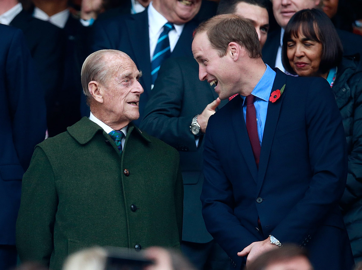 Prince Philip and Prince William at an event in 2015