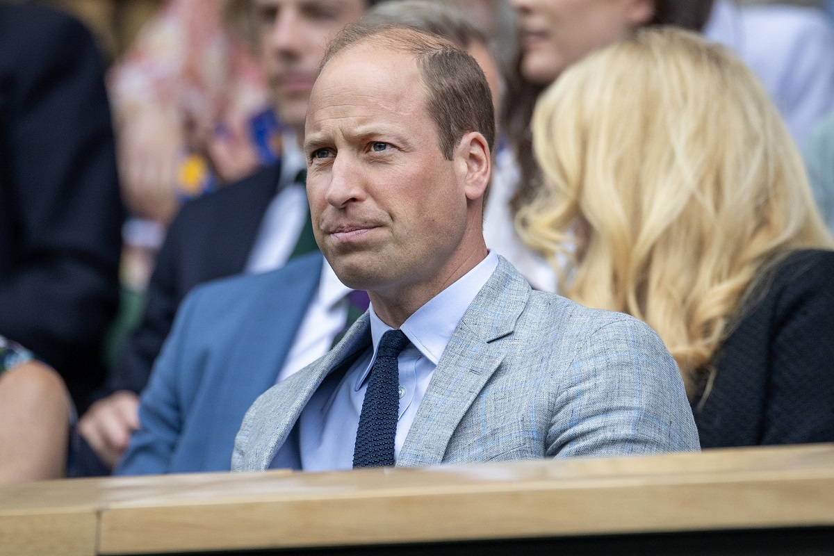 Prince William, who a former butler says it's wrong to criticize over new project, in the Royal Box at Wimbledon