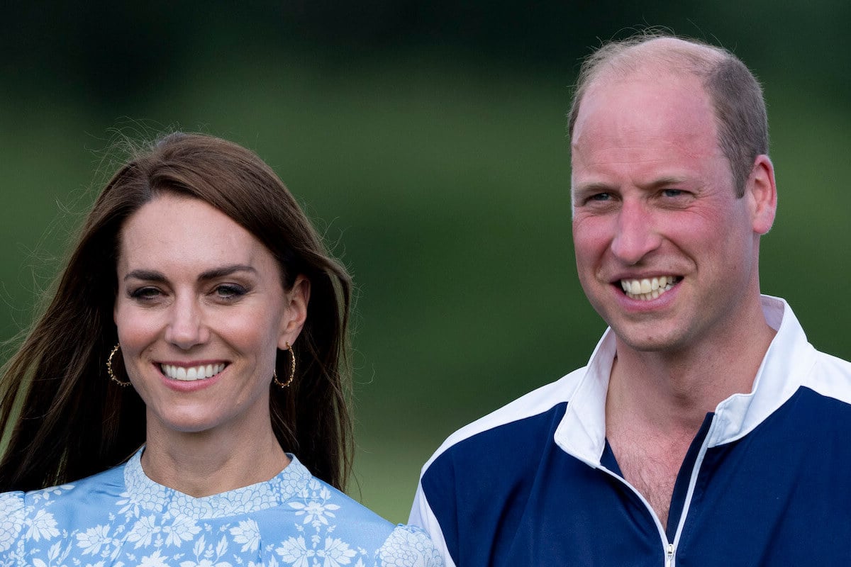 Prince William, who had 'reservations' about giving Kate Middleton an 'air kiss' at a July 2023 polo match, stand next to each other