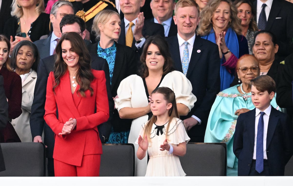 Princess Charlotte and Princess Eugenie wear matching outfits at King Charles' coronation concert