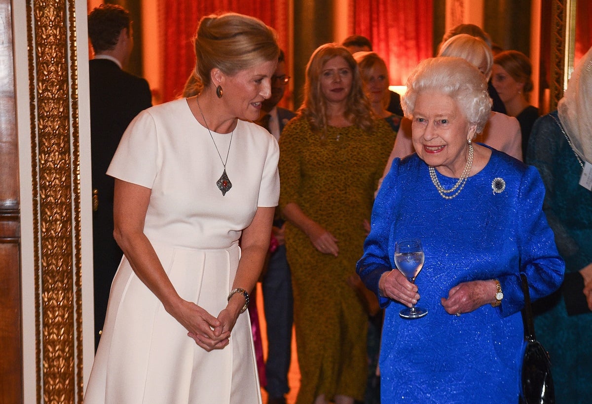 Queen Elizabeth II and her favorite daughter-in-law Sophie, who are featured in a heartbreaking video together, attend a reception at Buckingham Palace