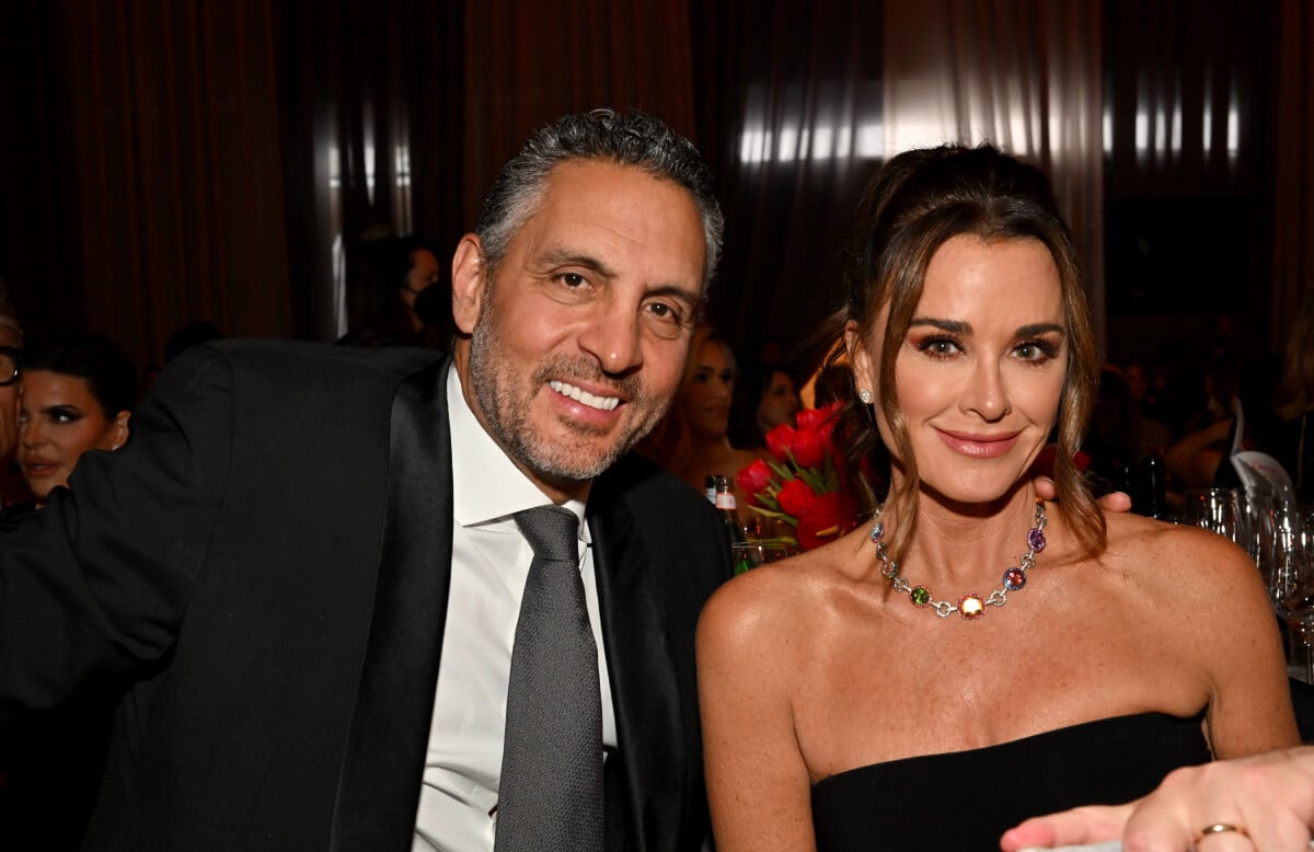 ‘RHOBH’ stars Mauricio Umansky and Kyle Richards attends Elton John AIDS Foundation 31st Annual Academy Awards Viewing Party at West Hollywood Park on March 12, 2023 in West Hollywood, California