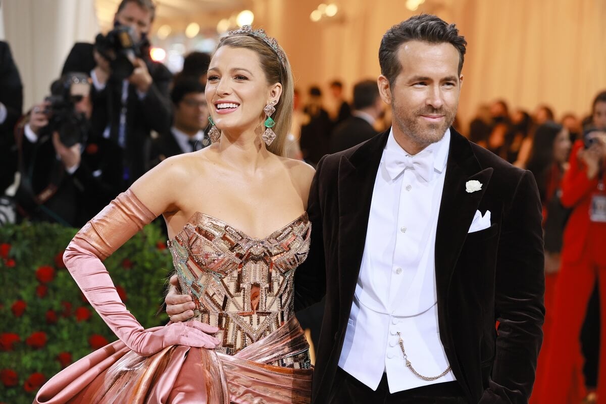 Blake Lively and Ryan Reynolds attending the 2022 Met Gala.