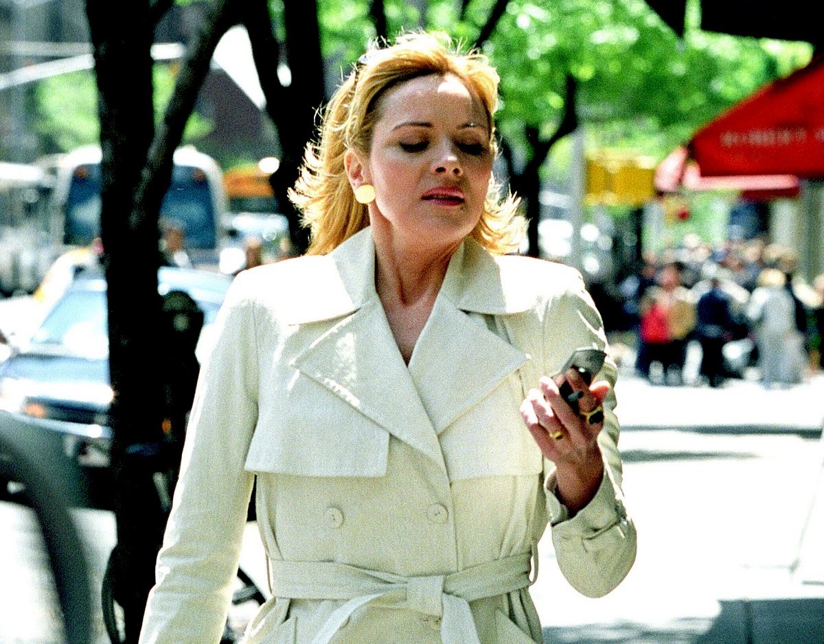 Kim Cattrall as Samantha Jones is seen filming on 92nd and Madison in new York City.