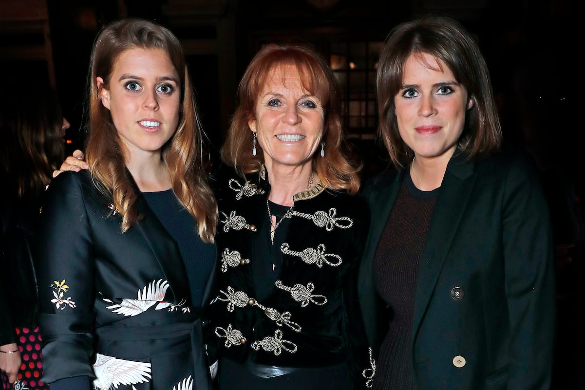 Sarah Ferguson with Princess Beatrice (left) and Princess Eugenie in 2007