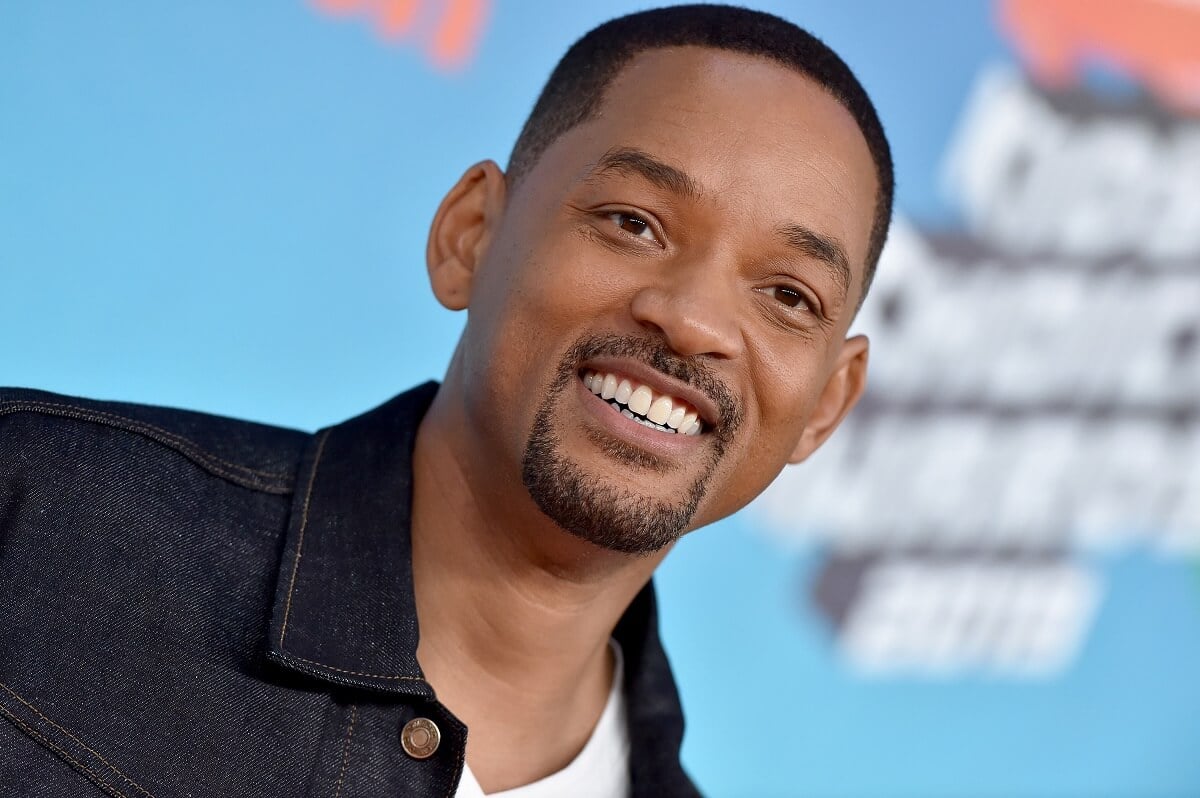 Will Smith smiling while attending the Kids' Choice Awards.