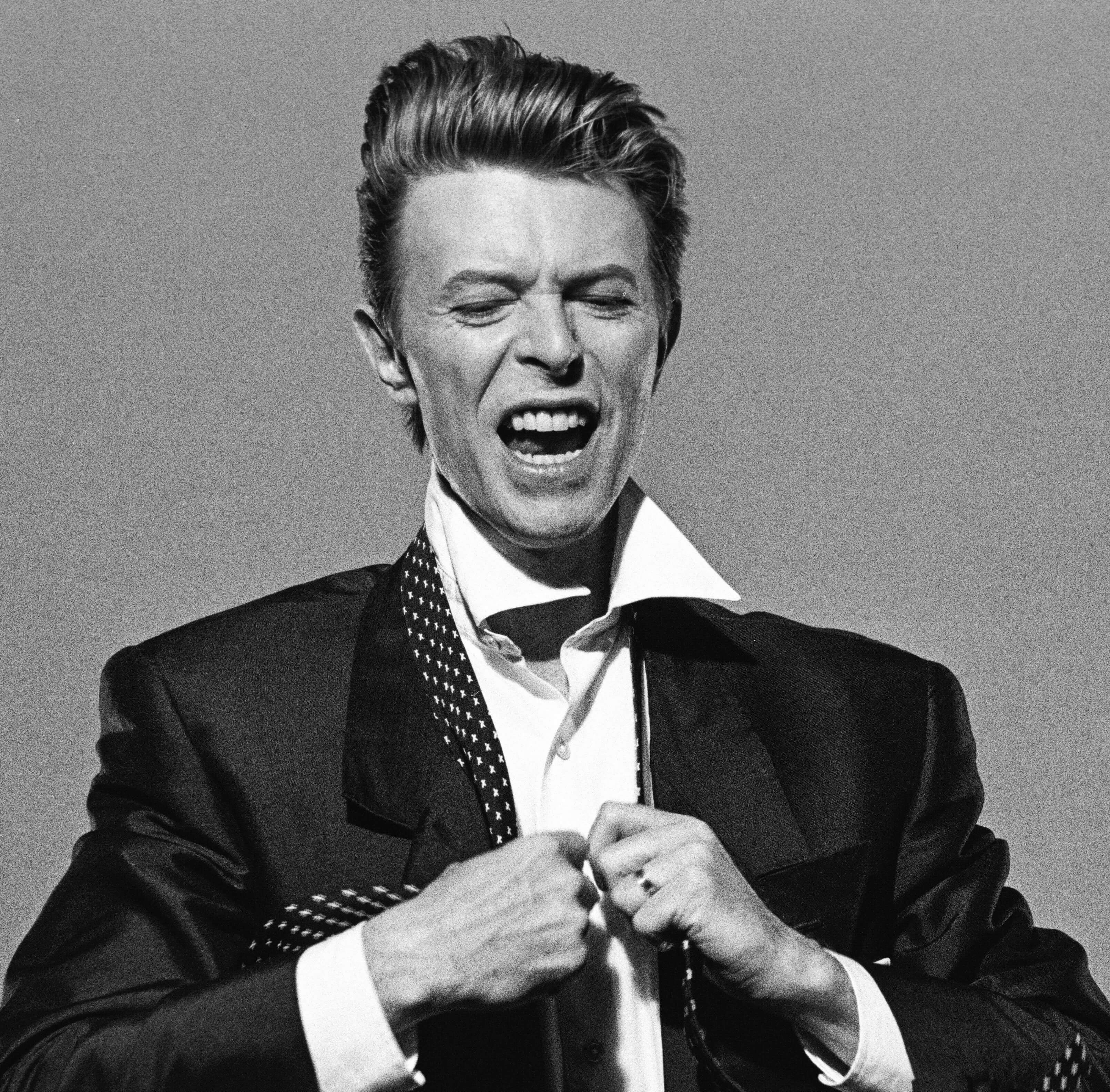 David Bowie in a tuxedo