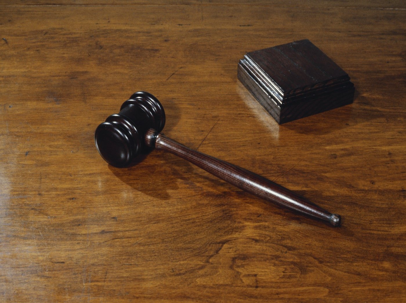 Close up of a judge gavel