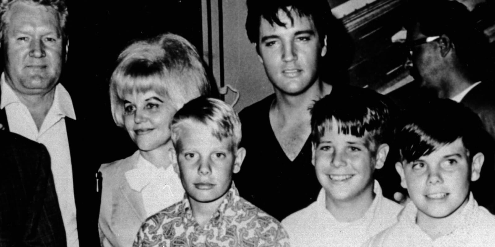 Vernon and Dee Presley, with Elvis Presley and Dee's sons, David, Billy and Ricky Stanley.