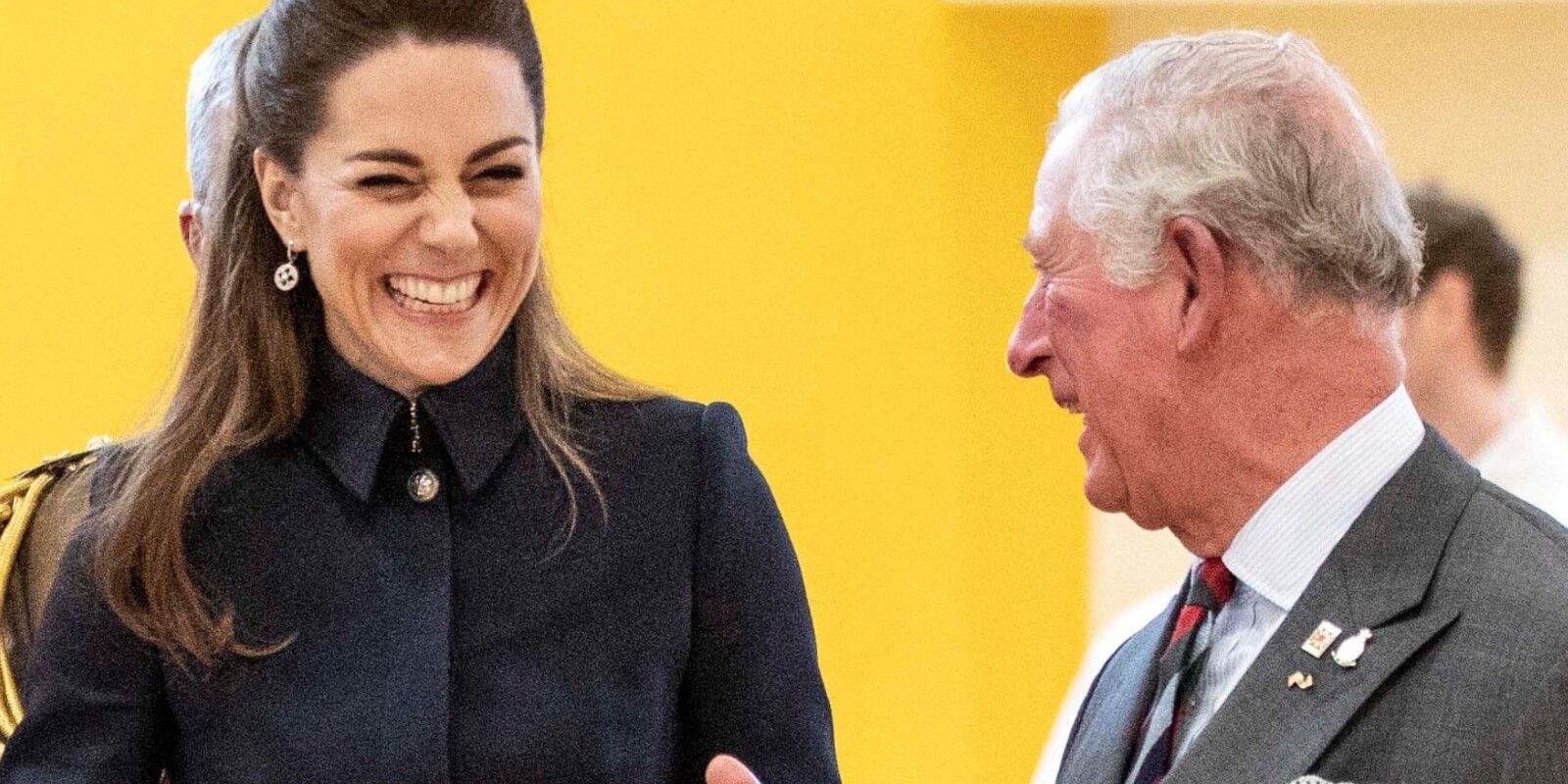 Kate Middleton and King Charles at their visit to the Defence Medical Rehabilitation Centre (DMRC) in Loughborough, central England on February 11, 2020.