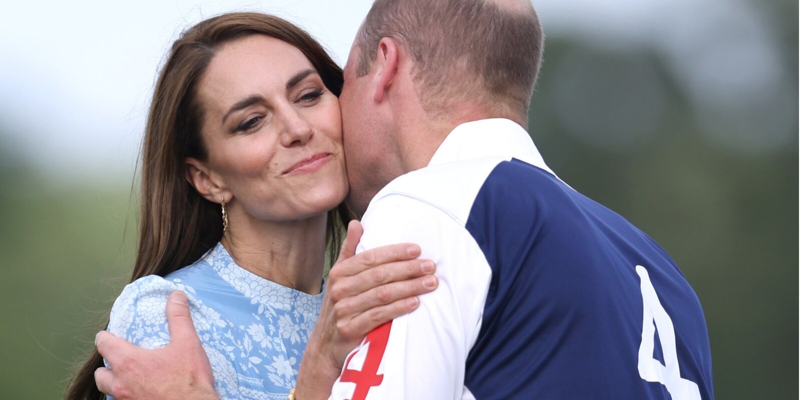 Kate Middleton and Prince William's PDA at the Out-Sourcing Inc. Royal Charity Polo Cup 2023 at Guards Polo Club on July 06, 2023 in Egham, England.