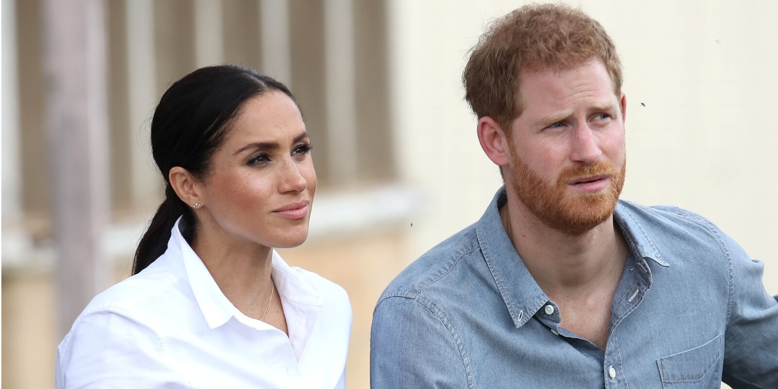 Meghan Markle and Prince Harry are photographed visiting a local farming family, the Woodleys, on October 17, 2018 in Dubbo, Australia.