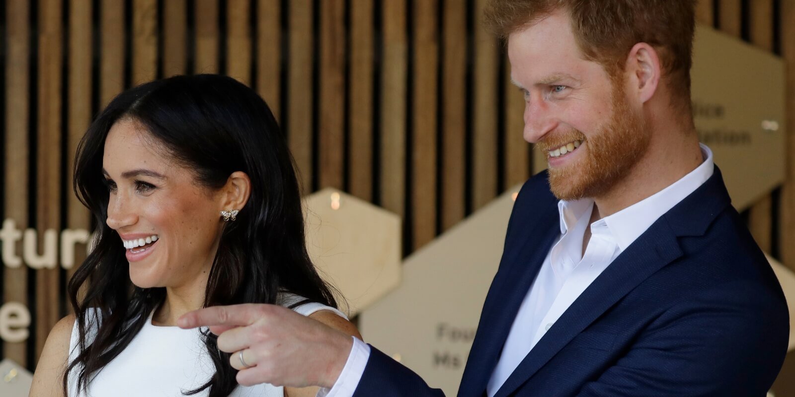 Meghan Markle and Prince Harry attend a ceremony at Taronga Zoo on October 16, 2018 in Sydney, Australia.