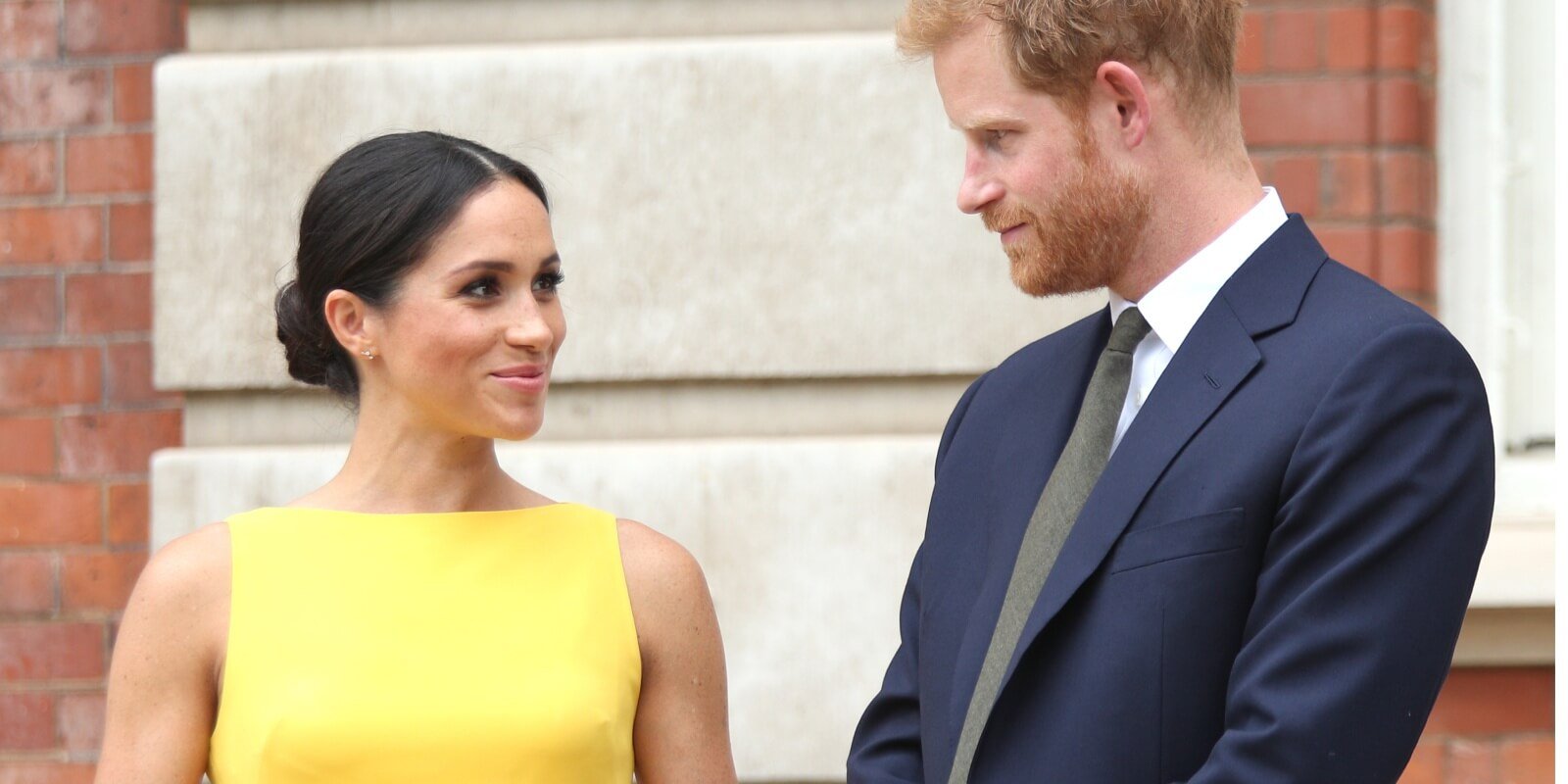 Prince Harry, Duke of Sussex and Meghan, Duchess of Sussex arrive to meet youngsters from across the Commonwealth as they attend the Your Commonwealth Youth Challenge reception at Marlborough House on July 05, 2018.