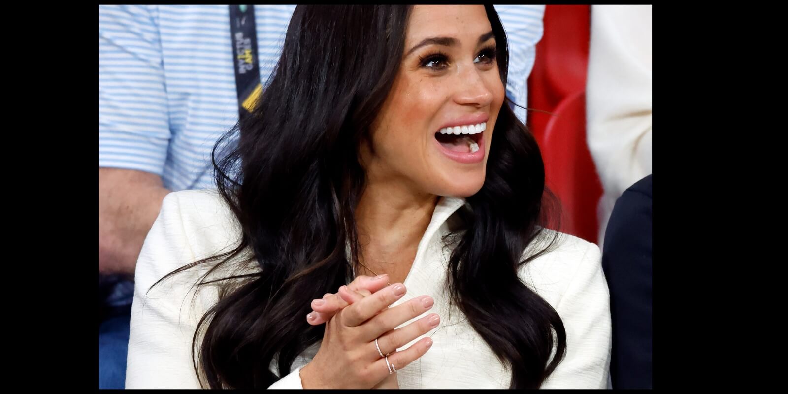 Meghan Markle wears 1972 Tennis Pinky Ring at the Invictus Games 2020 at Zuiderpark on April 17, 2022 in The Hague, Netherlands.