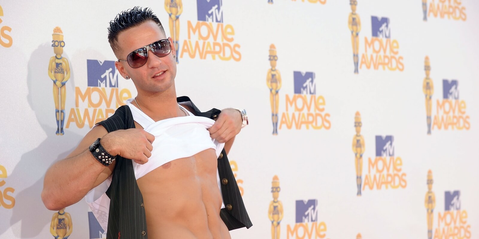 Then-'Jersey Shore' star Mike Sorrentino makes a red carpet appearance in 2010.