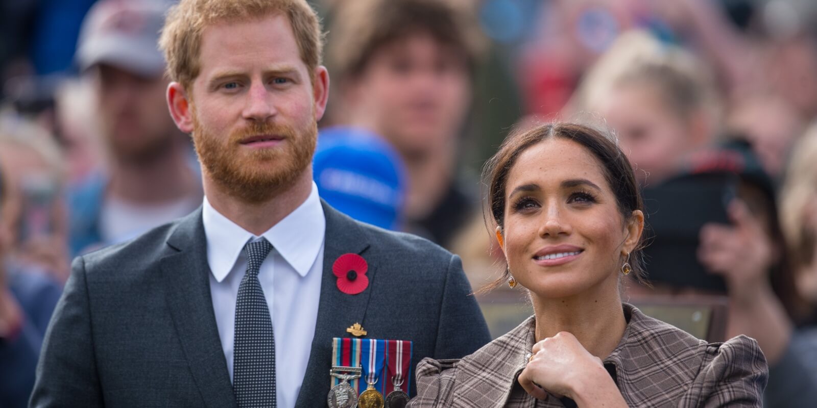 Prince Harry and Meghan Markle visit the newly unveiled UK war memorial and Pukeahu National War Memorial Park on October 28, 2018 in Wellington, New Zealand.