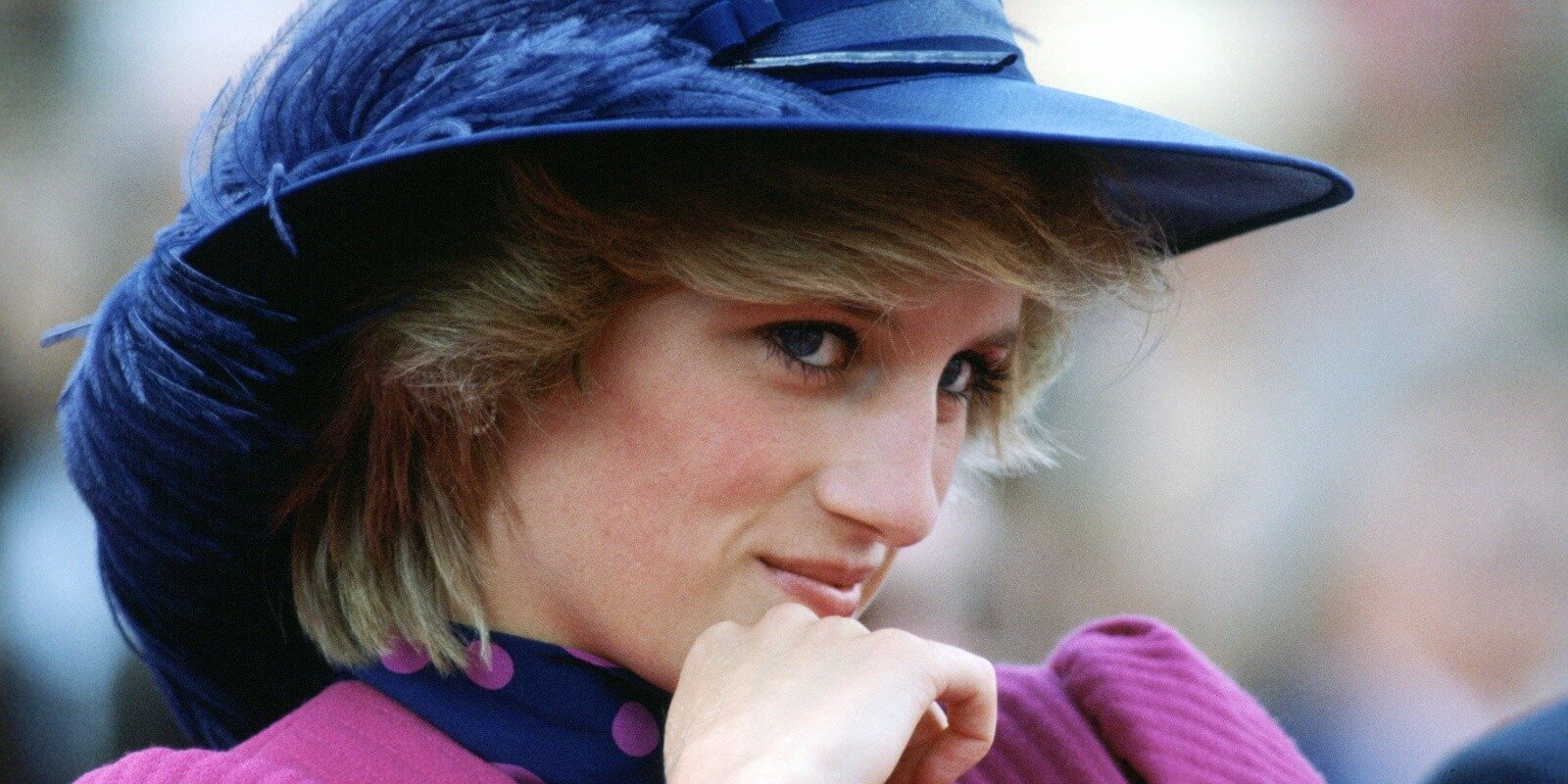 Princess Diana looks slightly at the camera in an undated photo.