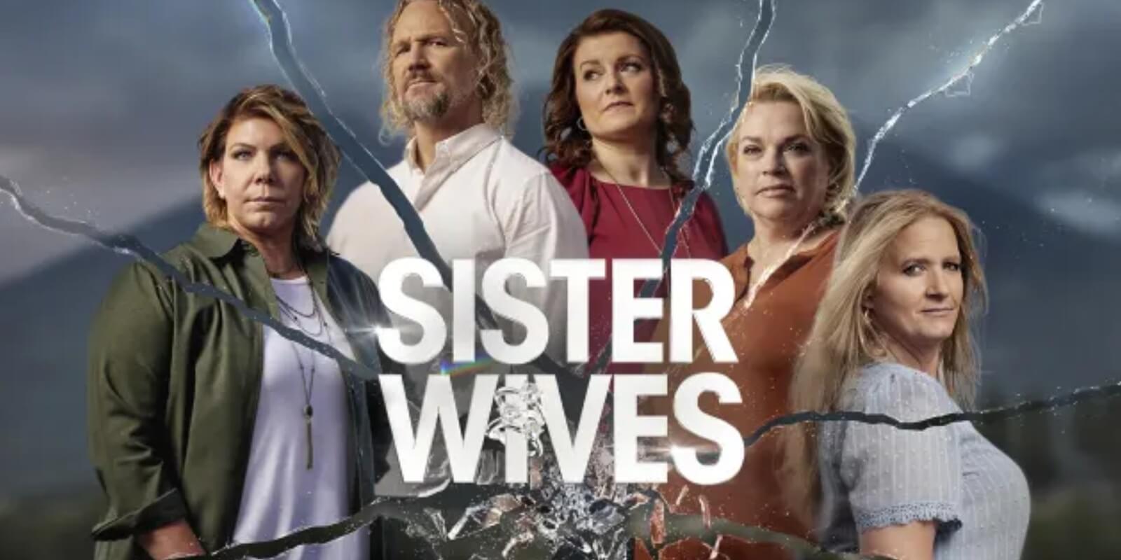 The cast of TLC's 'Sister Wives' in key art for season 18 includes Meri, Kody, Robyn, Janelle and Christine Brown.