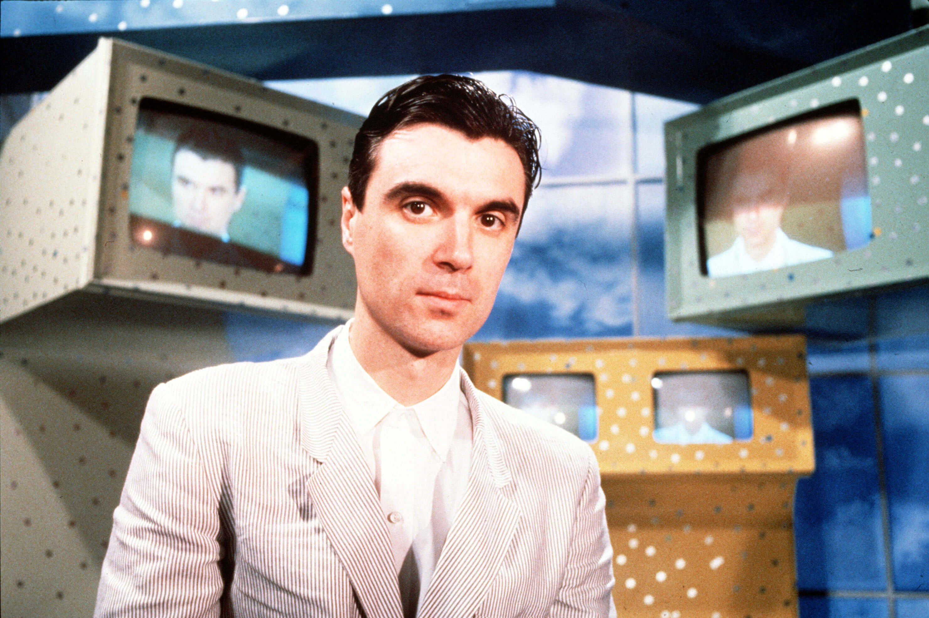 Talking Heads' David Byrne in a suit