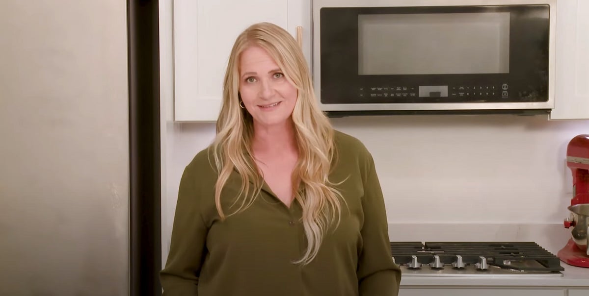 Christine Brown seen in her Kitchen during a segment for 'Cooking with Just Christine'