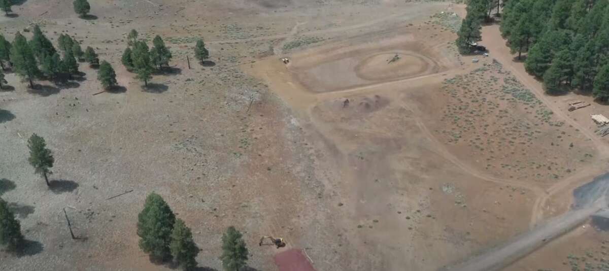 an aerial view of the Coyote Pass proprety is seen on an episode of 'Sister Wives'