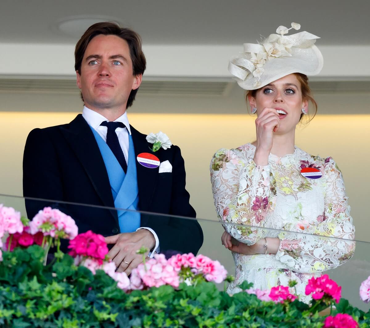 Edoardo Mapelli Mozzi and Princess Beatrice, who a psychic says will have 'past relationships comeback' while her marriage to Edo remains 'fiery,' watch the racing on day four of Royal Ascot