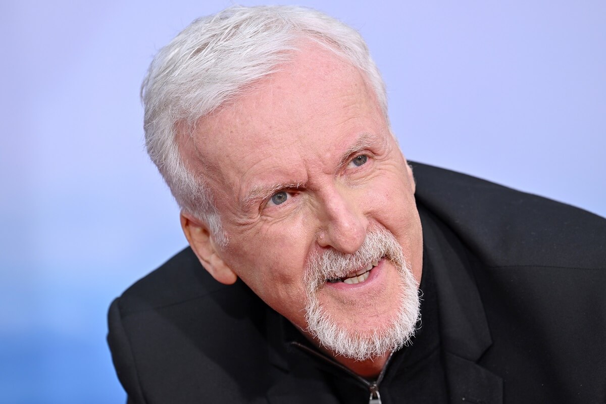 James Cameron smiling for a picture at the Hand and Footprint Ceremony honoring him and Jon Landau at TCL Chinese Theatre on January 12, 2023 in Hollywood, California.