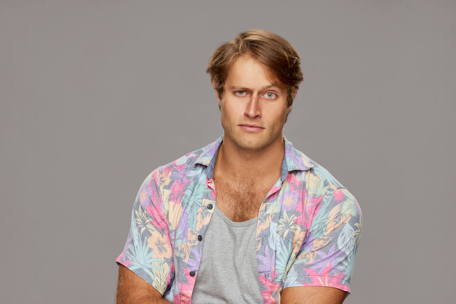 Luke Valentine from 'Big Brother' Season 25 against a gray background