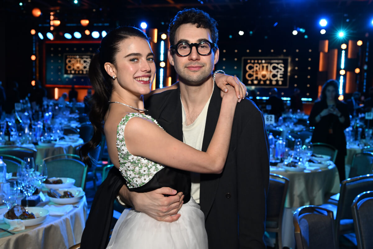 Margaret Qualley and Jack Antonoff with Champagne Collet & OBC Wines as they celebrate the 27th Annual Critics Choice Awards at Fairmont Century Plaza on March 13, 2022 in Los Angeles, California