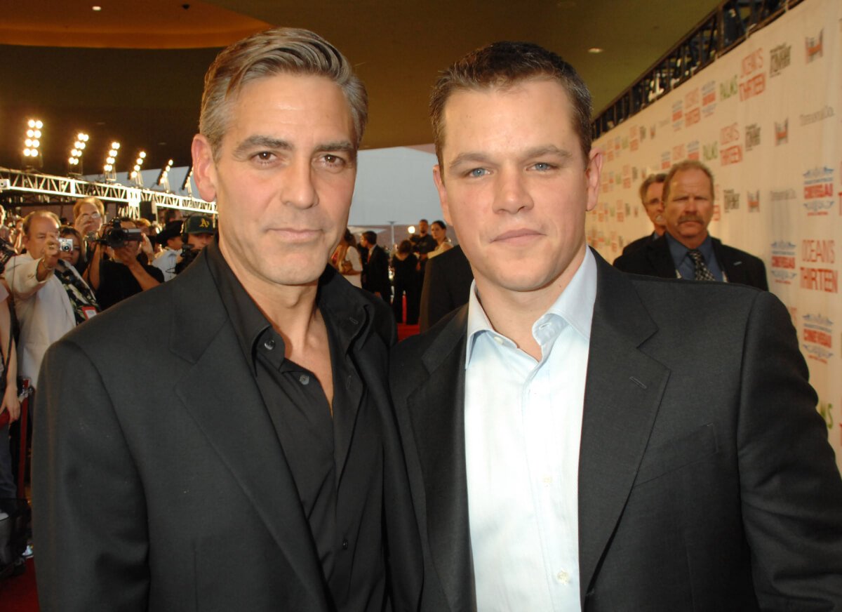 George Clooney and Matt Damon during CineVegas Film Festival Opening Night - Screening of "Ocean's Thirteen