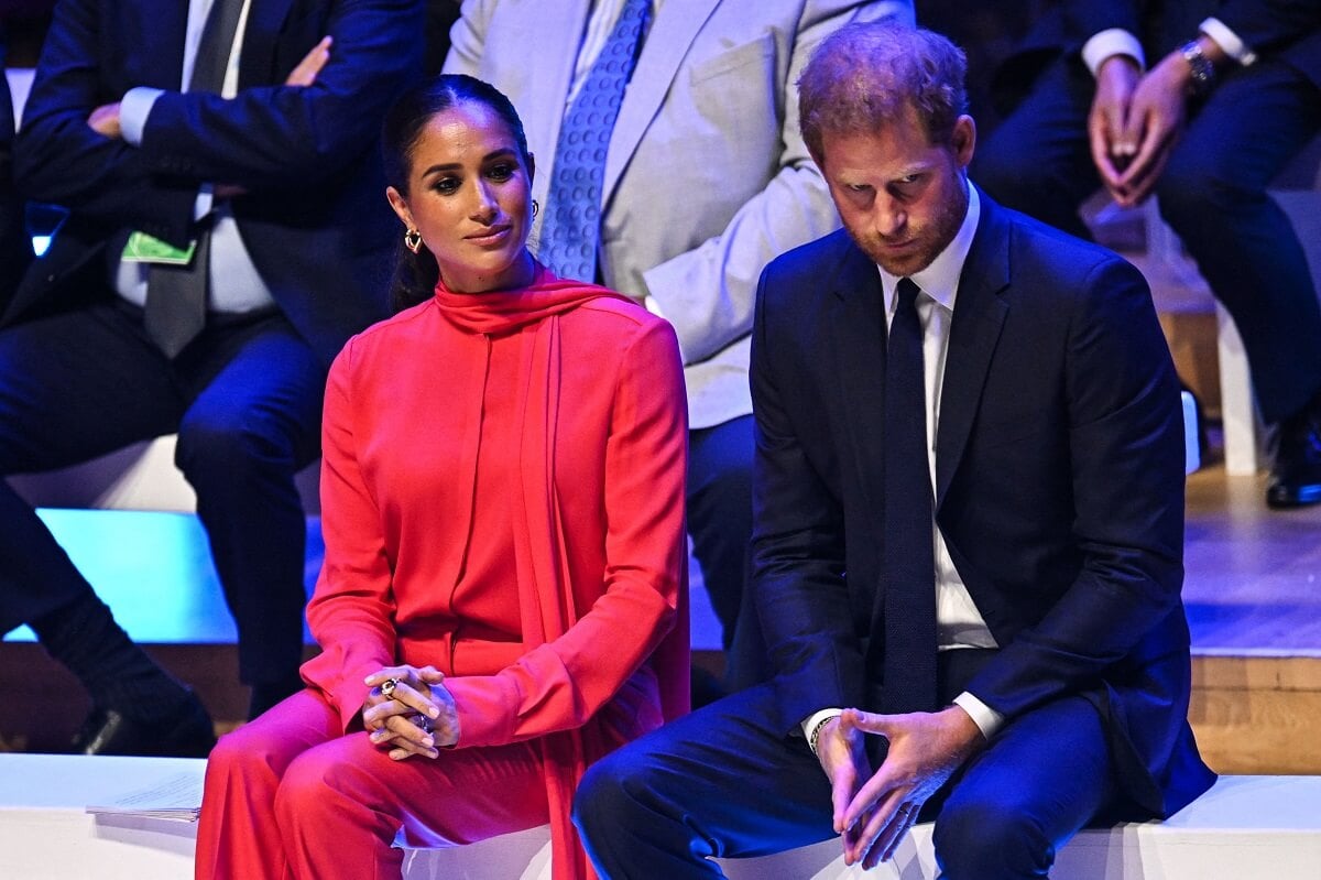 Meghan Markle and Prince Harry in attendance at the annual One Young World Summit in Manchester, England