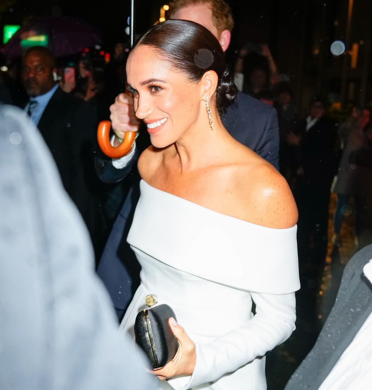 Meghan Markle arrives for the Ripple Awards in New York City