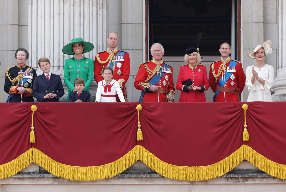 Members of the British royal family, who a former employee says has a lot to 'prove' or they will become extinct,' standing on the balcony of Buckingham Palace during Trooping the Colour 2023