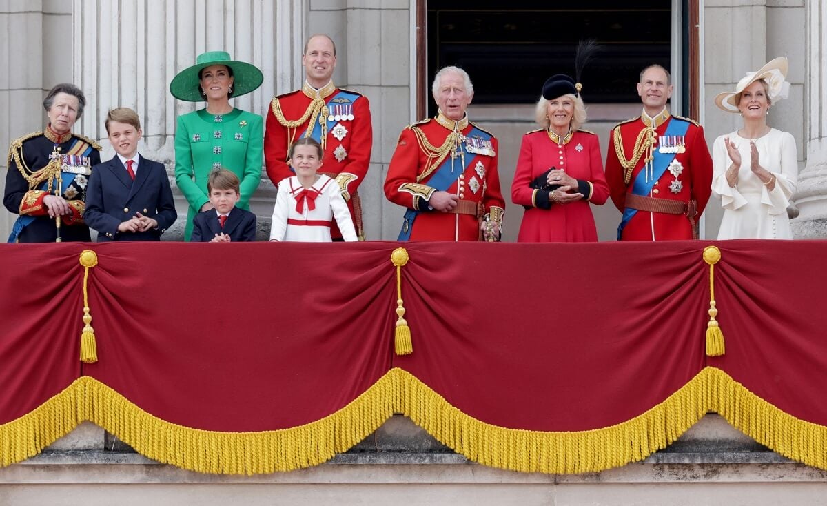 Members of the royal family including Prince William, King Charles III, and Princess Anne, who Charles' former butler was 'nervous' to speak to, standing on the balcony of Buckingham Palace