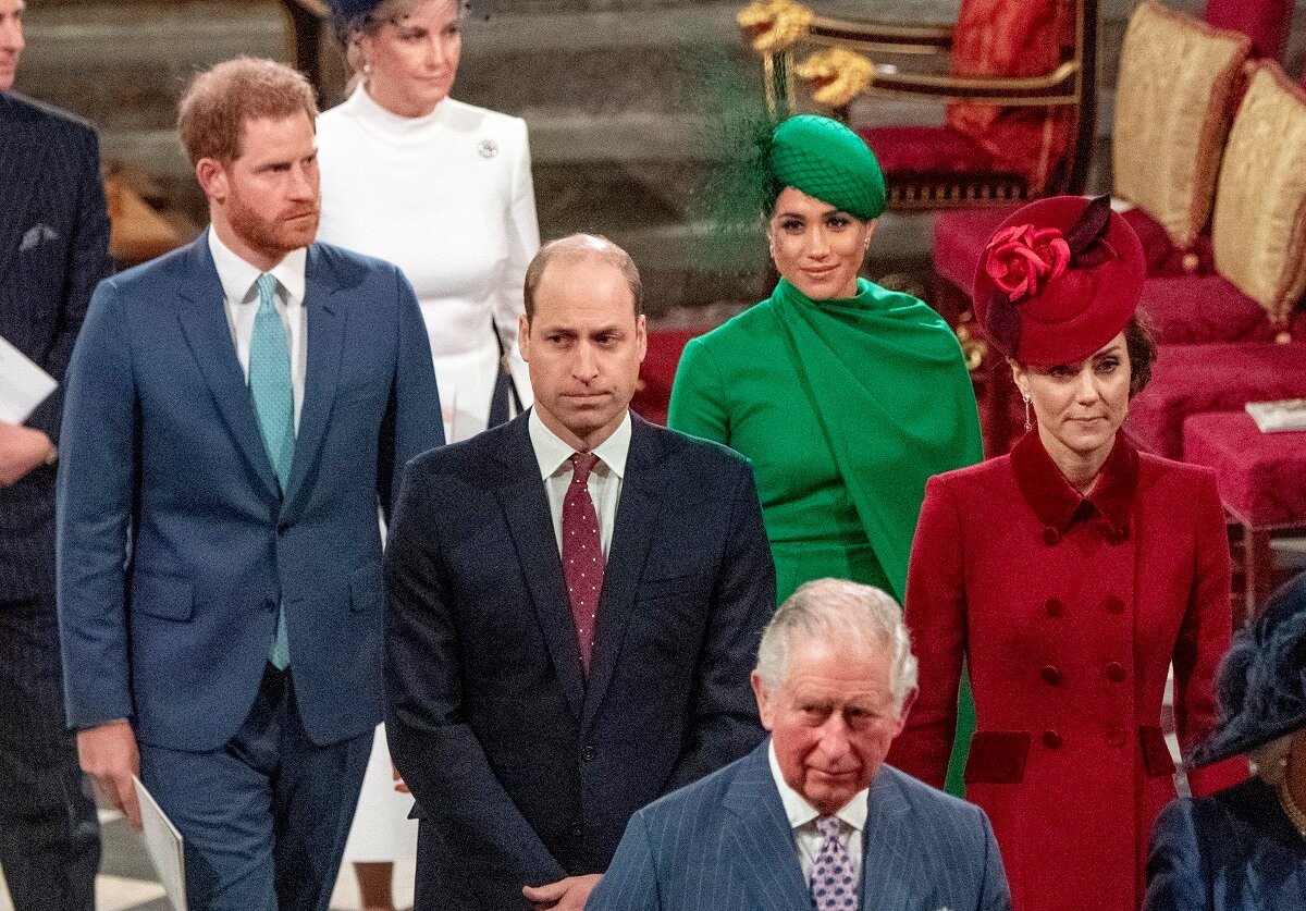 Members of the royal family leave Commonwealth Day Service 2020