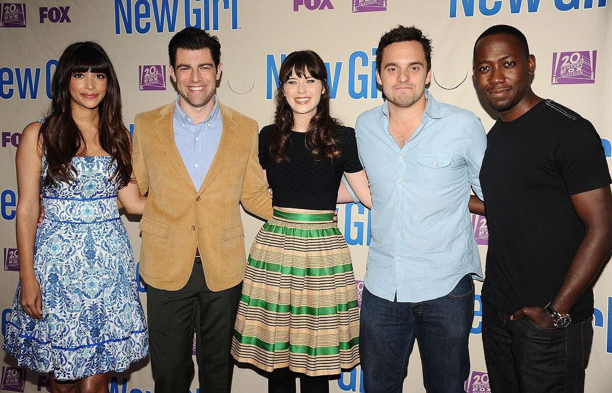 The cast of 'New Girl' stand together at a special screening event