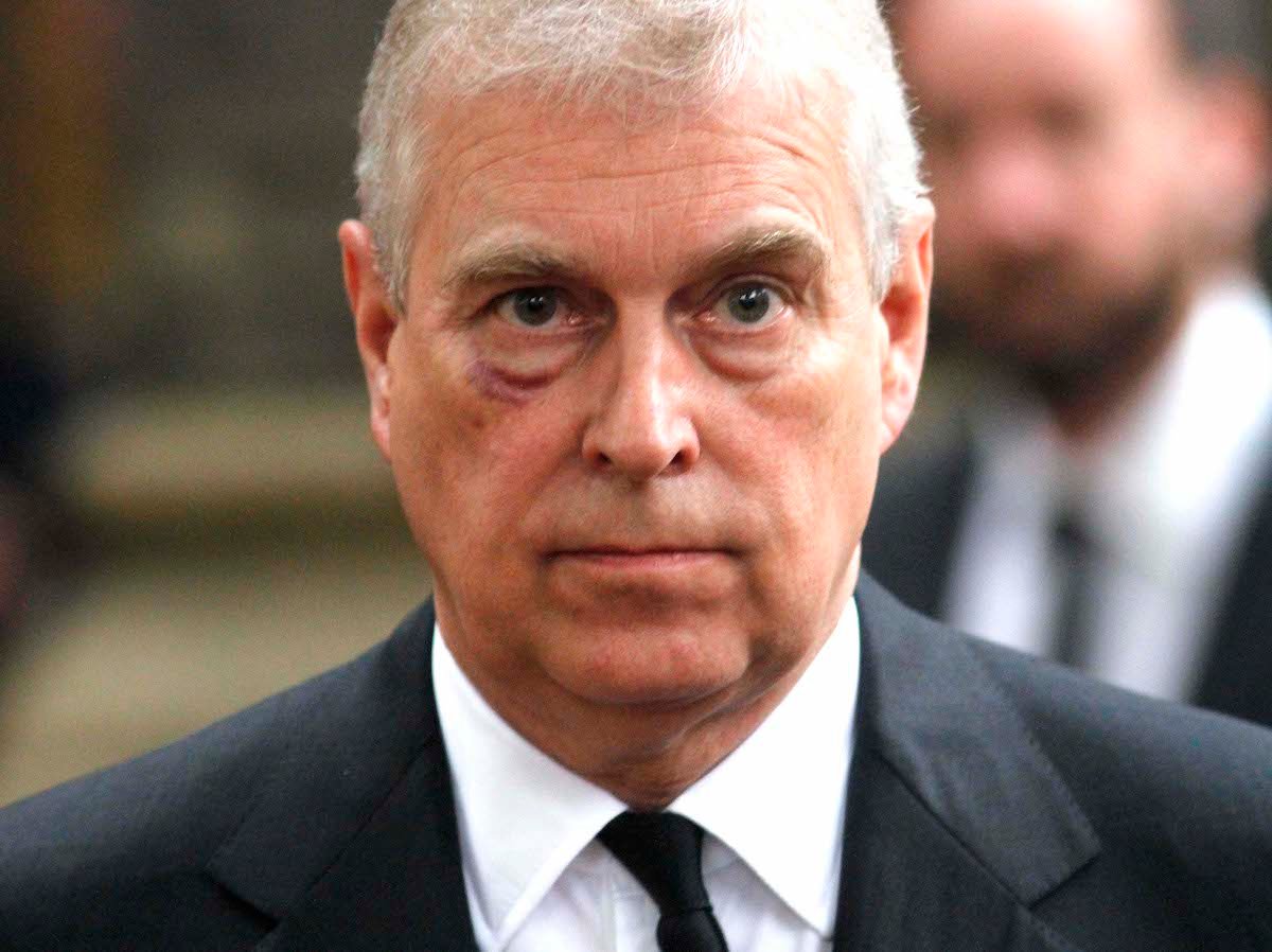 Photo of unsmiling Prince Andrew