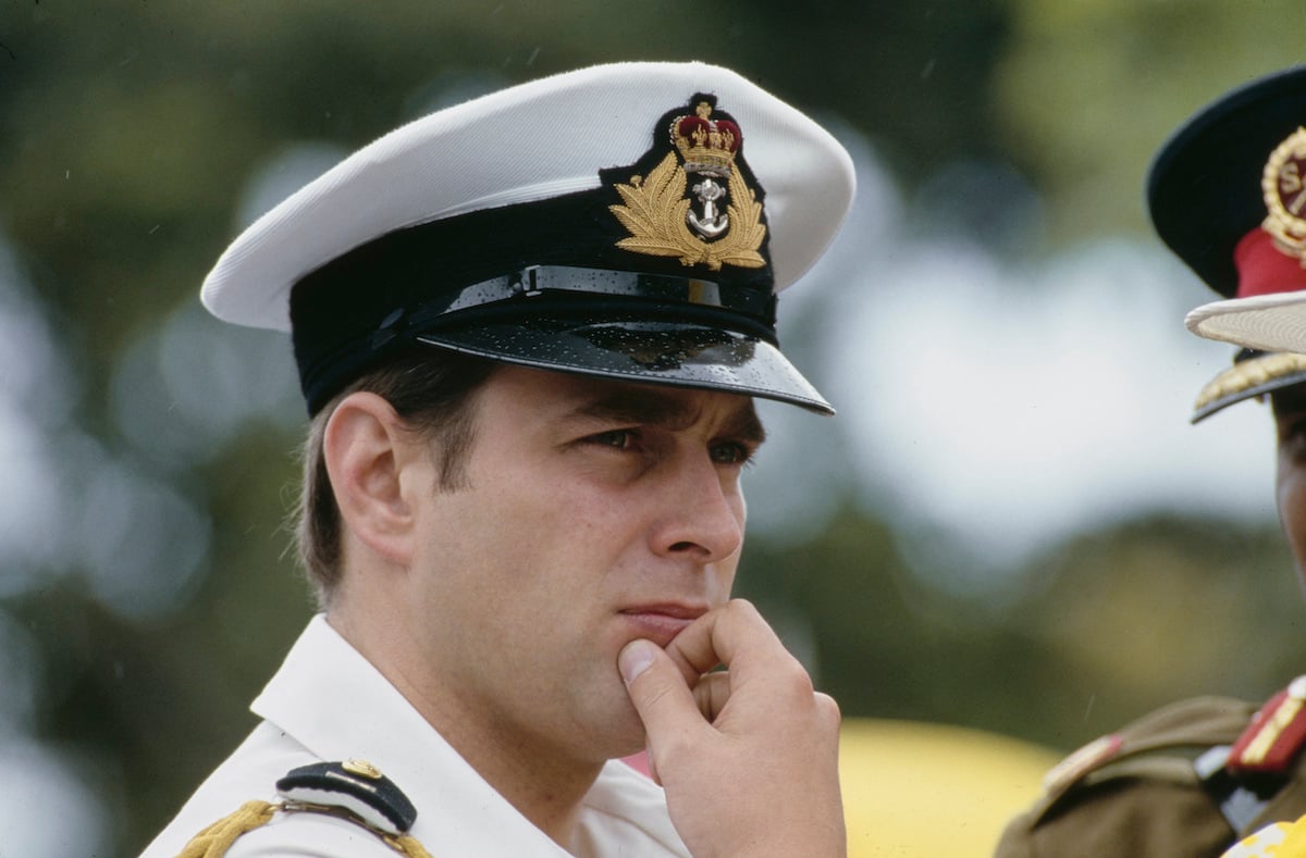 Prince Andrew in his royal navy uniform