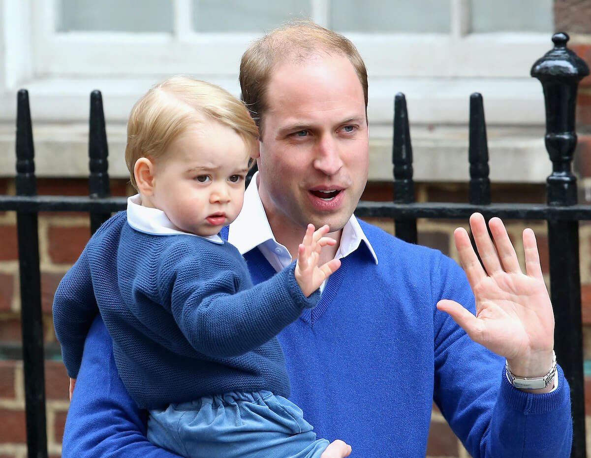 Prince George and Prince William in 2015