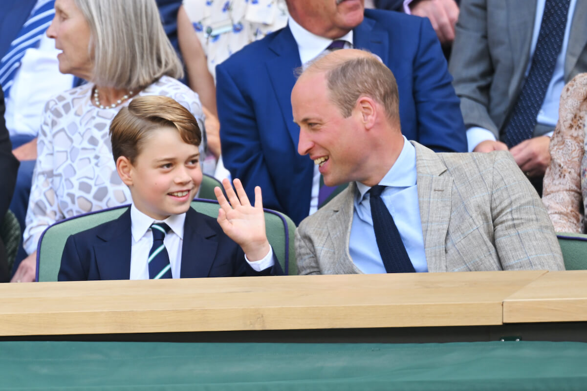 Prince George and Prince William at Wimbledon in 2022