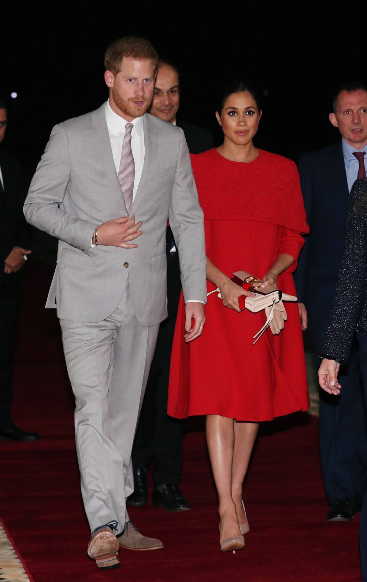 Prince Harry and Meghan Markle arrive at Casablanca Airport in Morocco