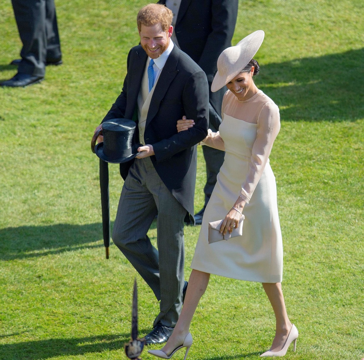 Prince Harry and Meghan Markle attend then-Prince Charles' 70th birthday garden party celebration