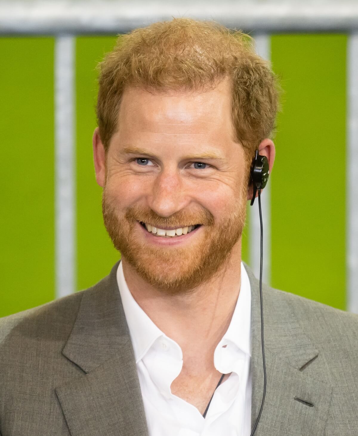 Prince Harry smiling during the Invictus Games Dusseldorf 2023 - One Year To Go launch event
