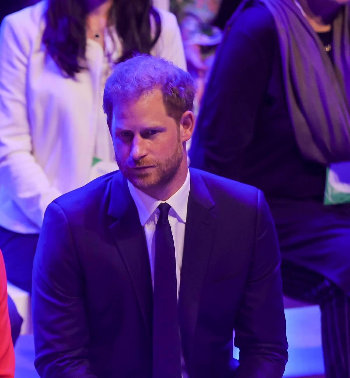 Prince Harry, who a commentator says PR can't 'manicure his image,' during the Opening Ceremony of the One Young World Summit 2022