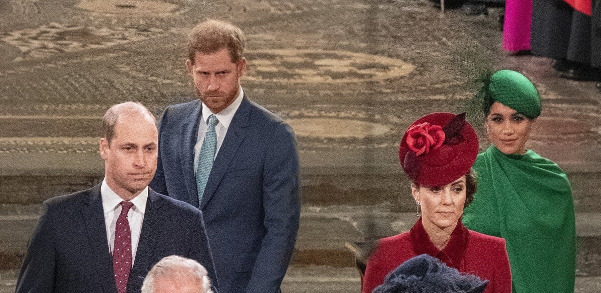 Prince William and Kate Middleton, Prince Harry and Meghan Markle at Commonwealth Day 2020 service