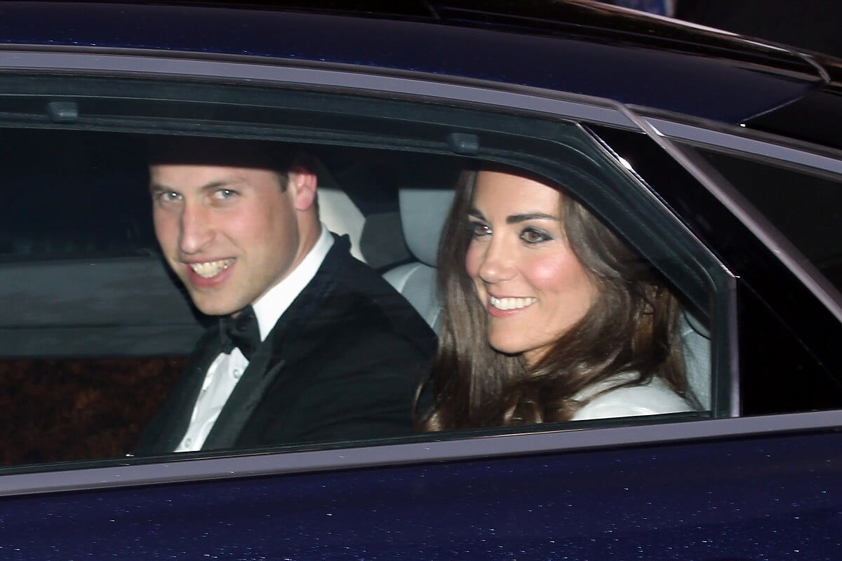 Prince William and Kate Middleton leave Clarence House for Buckingham Palace on the night of their wedding