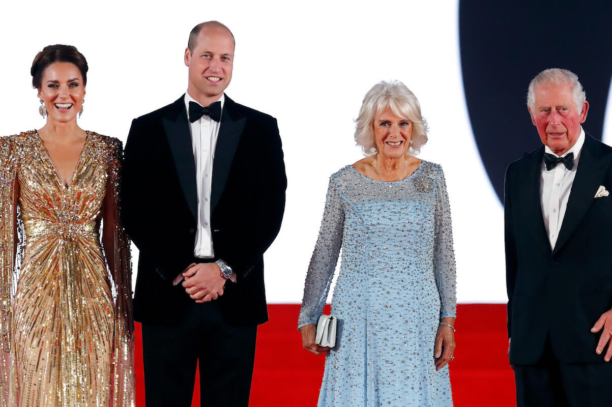 Prince William and Kate Middleton, whose 'star quality' is reportedly key to King Charles's plan for the future of his reign and the monarchy, stand with Queen Camilla on the red carpet
