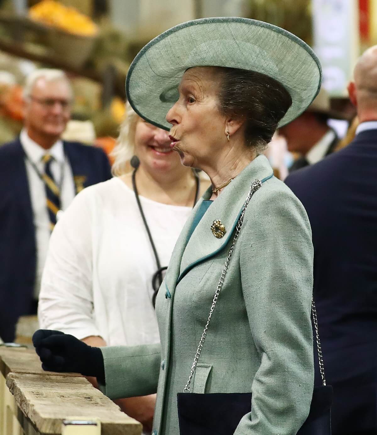 Princess Anne views stands at the Bicentennial Sydney Royal Easter Show