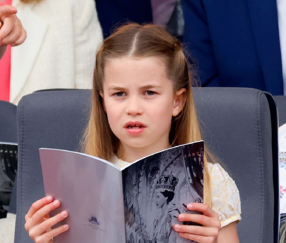 Princess Charlotte attends the Platinum Pageant on The Mall